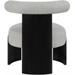 Meridian Furniture Calder Grey Linen Textured Fabric Upholstered Accent Chair