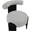 Meridian Furniture Calder Grey Linen Textured Fabric Upholstered Accent Chair