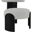Meridian Furniture Calder Grey Linen Textured Fabric Upholstered Accent Chair