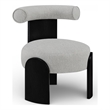 Meridian Furniture Calder Grey Linen Textured Fabric Upholstered Accent Chair