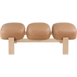 Meridian Furniture Woodcrest Cognac Vegan Leather Upholstered Bench
