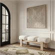 Meridian Furniture Woodcrest Cream Vegan Leather Upholstered Bench