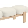 Meridian Furniture Woodcrest Cream Vegan Leather Upholstered Bench