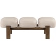 Meridian Furniture Woodcrest Beige Vegan Leather Upholstered Bench