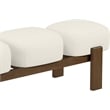 Meridian Furniture Woodcrest Cream Vegan Leather Upholstered Bench