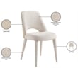 Meridian Furniture Cici Beige Fabric Upholstered Dining Chair (Set of 2)