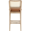Meridian Furniture Atrium Cognac Cane And Vegan Leather Bar Stool (Set of 2)