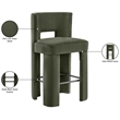 Meridian Furniture Zuno Green Velvet Performance Fabric Bar Stool (Set of 2)