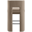 Meridian Furniture Zuno Taupe Velvet Performance Fabric Bar Stool (Set of 2)