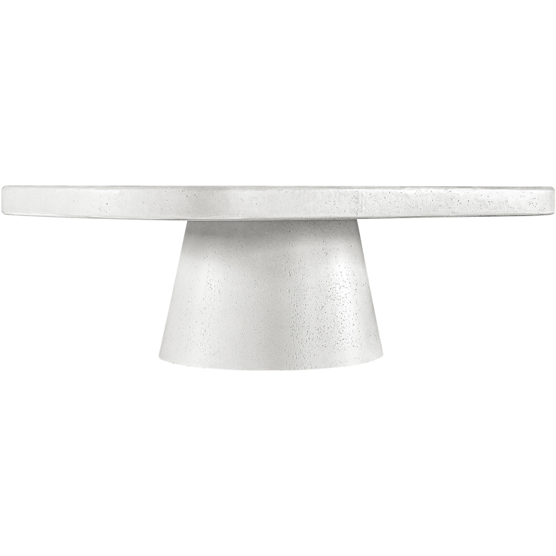 Meridian Furniture Prato White Concrete Indoor/Outdoor Coffee Table