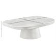 Meridian Furniture Prato White Concrete Indoor/Outdoor Coffee Table