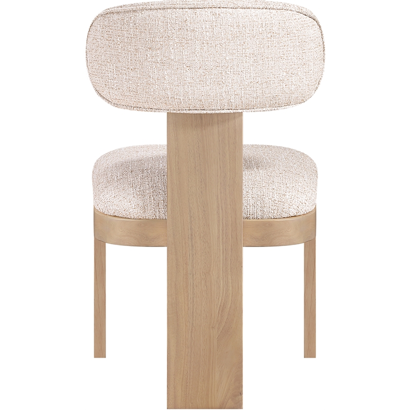 Meridian Furniture Timbra Beige Linen Textured Fabric Dining Chair (Set of 2)