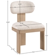 Meridian Furniture Timbra Beige Linen Textured Fabric Dining Chair (Set of 2)