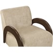 Meridian Furniture Neria Beige Chenille Fabric Upholstered Swivel Accent Chair