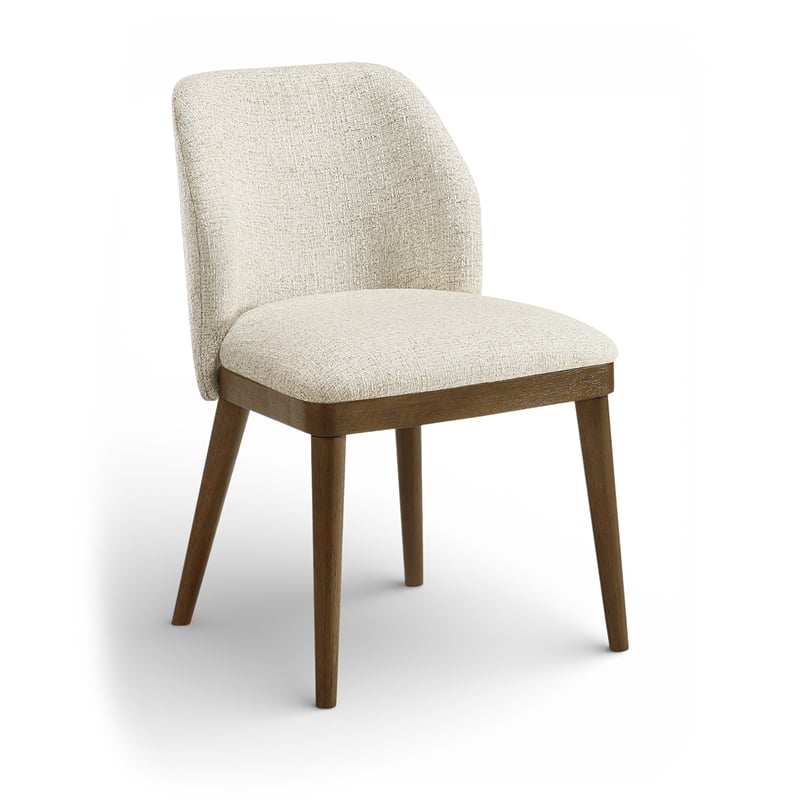 Meridian Furniture Valeo Beige Linen Textured Fabric Dining Chair (Set of 2)