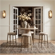 Meridian Furniture Ferro Beige Performance Fabric Upholstered Bar Stool