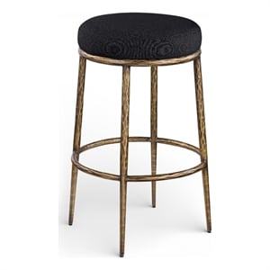 Meridian Furniture Ferro Black Performance Fabric Upholstered Bar Stool