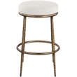 Meridian Furniture Ferro Cream Performance Fabric Upholstered Bar Stool