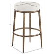 Meridian Furniture Ferro Cream Performance Fabric Upholstered Bar Stool