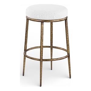 Meridian Furniture Ferro White Performance Fabric Upholstered Bar Stool