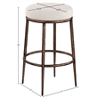 Meridian Furniture Ferro Beige Performance Fabric Upholstered Bar Stool