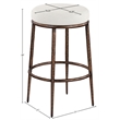 Meridian Furniture Ferro Cream Performance Fabric Upholstered Bar Stool