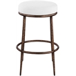 Meridian Furniture Ferro White Performance Fabric Upholstered Bar Stool