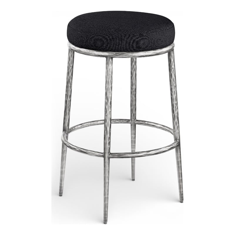 Meridian Furniture Ferro Black Performance Fabric Upholstered Bar Stool