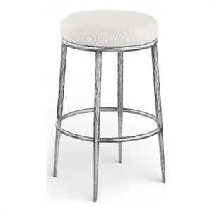 Meridian Furniture Ferro Cream Performance Fabric Upholstered Bar Stool