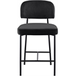 Meridian Furniture Zarelle Black Performance Fabric Counter Stool (Set of 2)