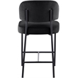 Meridian Furniture Zarelle Black Performance Fabric Counter Stool (Set of 2)
