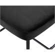 Meridian Furniture Zarelle Black Performance Fabric Counter Stool (Set of 2)