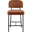 Meridian Furniture Zarelle Cognac Performance Fabric Counter Stool (Set of 2)