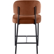 Meridian Furniture Zarelle Cognac Performance Fabric Counter Stool (Set of 2)