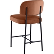 Meridian Furniture Zarelle Cognac Performance Fabric Counter Stool (Set of 2)