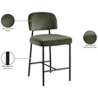 Meridian Furniture Zarelle Green Performance Fabric Counter Stool (Set of 2)