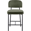 Meridian Furniture Zarelle Green Performance Fabric Counter Stool (Set of 2)