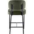 Meridian Furniture Zarelle Green Performance Fabric Counter Stool (Set of 2)
