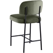 Meridian Furniture Zarelle Green Performance Fabric Counter Stool (Set of 2)