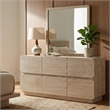 Meridian Furniture Adagio Natural Solid Wood And Oak Veneer Mirror