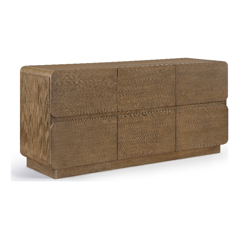 Meridian Furniture Adagio Brown Solid Wood And Oak Veneer Dresser