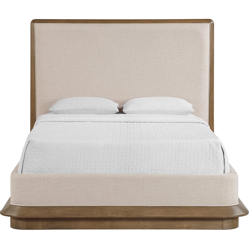 Meridian Furniture Adagio Brown Fabric Upholstered Queen Bed