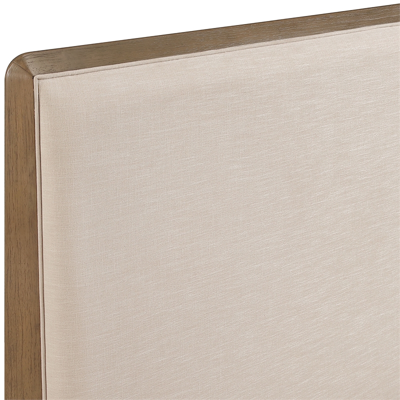 Meridian Furniture Adagio Brown Fabric Upholstered Queen Bed