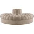 Meridian Furniture Rummi Beige Velvet Performance Fabric 2pc. Modular Loveseat