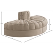 Meridian Furniture Rummi Beige Velvet Performance Fabric 2pc. Modular Loveseat