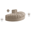 Meridian Furniture Rummi Beige Velvet Performance Fabric 2pc. Modular Loveseat