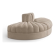 Meridian Furniture Rummi Beige Velvet Performance Fabric 2pc. Modular Loveseat