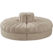 Meridian Furniture Rummi Beige Velvet Performance Fabric 4pc. Modular Sofa
