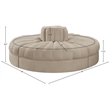 Meridian Furniture Rummi Beige Velvet Performance Fabric 4pc. Modular Sofa