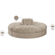 Meridian Furniture Rummi Beige Velvet Performance Fabric 4pc. Modular Sofa